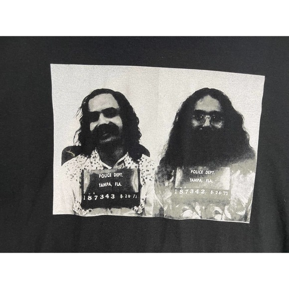 Cheech & Chong T-Shirt Mens 2XL Black Short Sleeve Mug Shot Funny - Picture 3 of 6